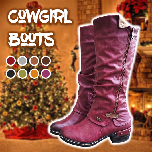 Women's Cowboy Knee Boots Punk Boots  ◤80%Off Flash Sale ◢