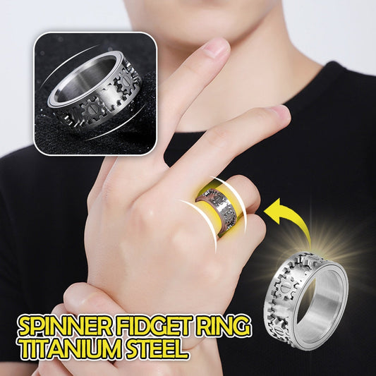 Spinner Fidget Titanium Steel Ring