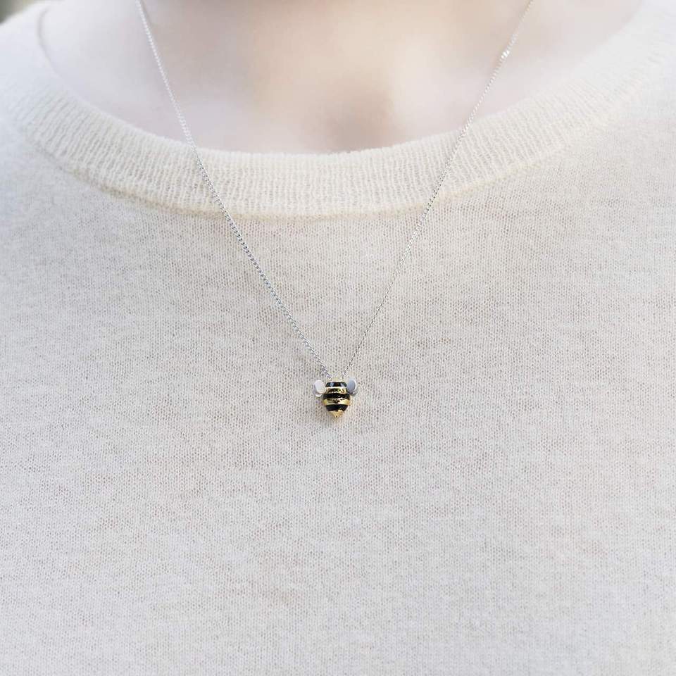 LIMITED EDITION STERLING SILVER BEE NECKLACE
