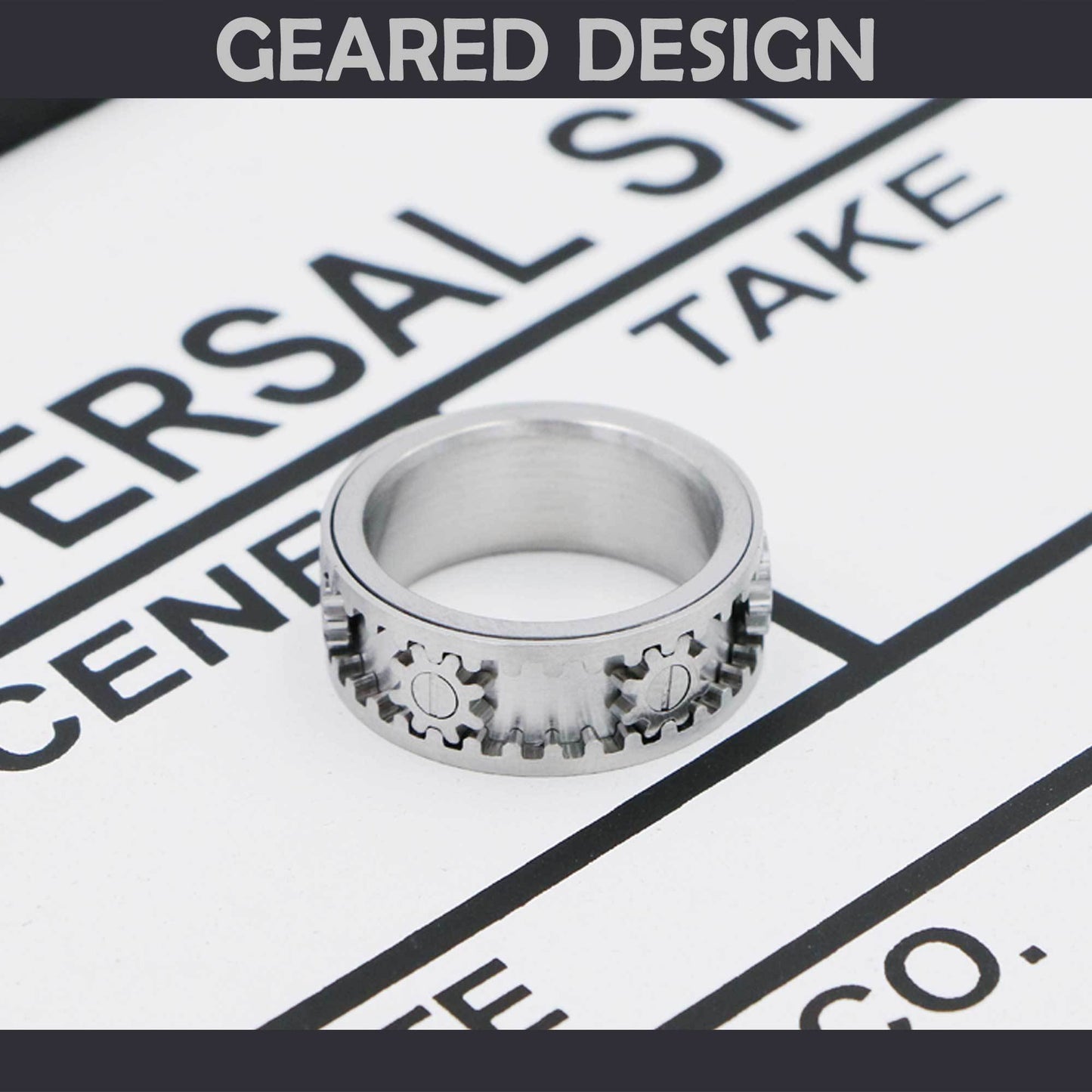 Spinner Fidget Titanium Steel Ring