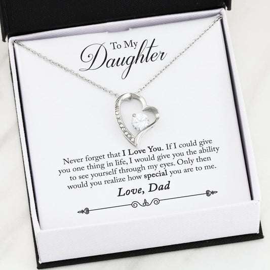"TO MY DAUGHTER" FOREVER LOVE NECKLACE (FROM DAD)