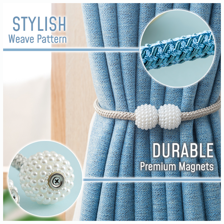 EasySnap Nordic Magnetic Curtain Tiebacks (2pcs)
